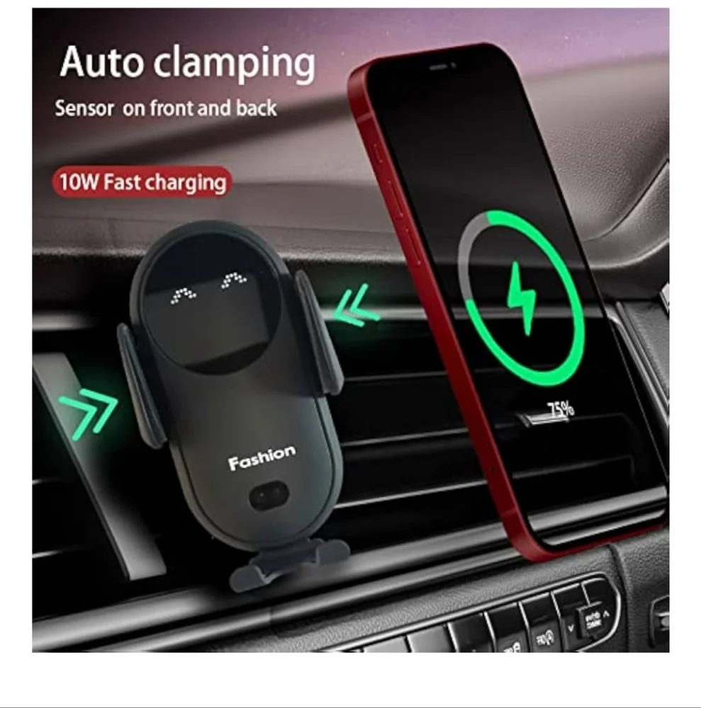 (1)4-in-1 Super Fast Charger & (1) Smart Sensor Car Charger In Black